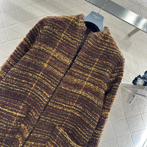 Loro Piana new woven mid-length wool coat - Picture 4 of 8